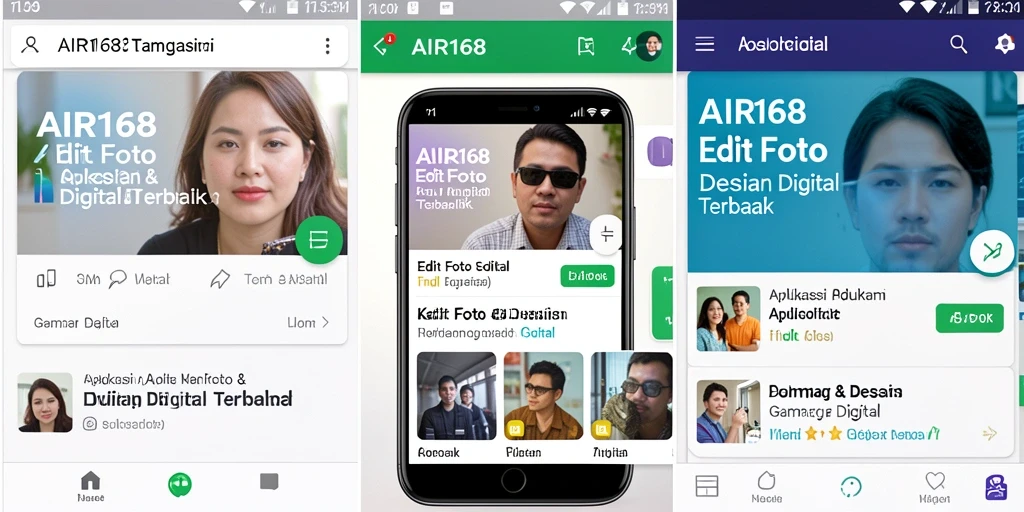 Antarmuka AIR168 yang menarik dan memudahkan edit foto digital.