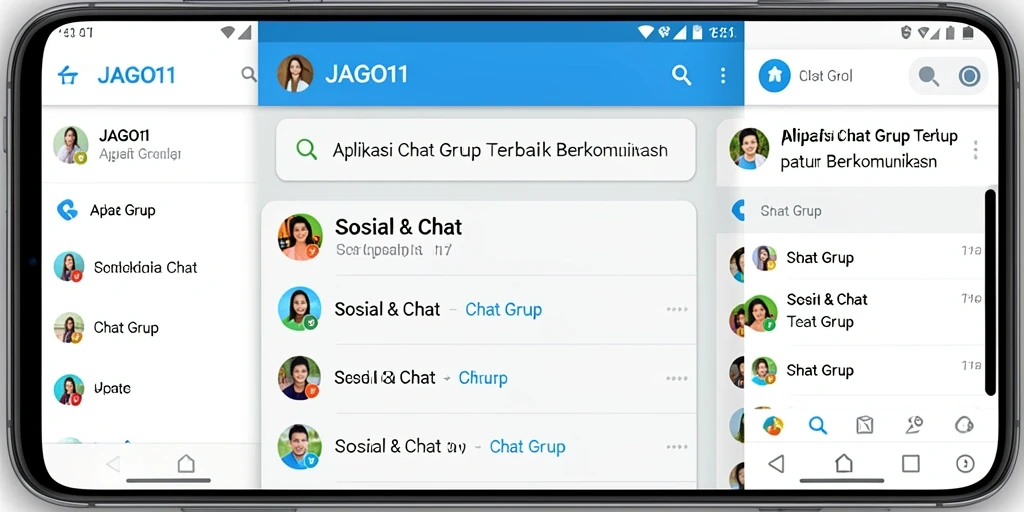 Antarmuka pengguna JAGO11 yang intuitif untuk chatting grup.