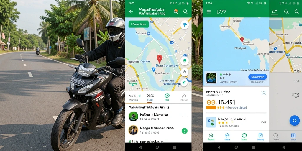 Tampilan antarmuka L777 untuk Navigasi Motor yang intuitif.