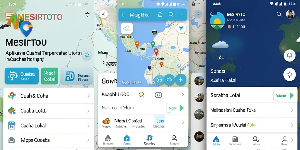 Antarmuka aplikasi MESIRTOTO menunjukkan kondisi cuaca lokal dengan jelas.