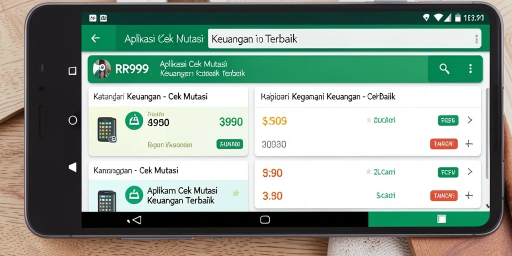 Tampilan antarmuka utama RR999 dengan fitur cek mutasi.