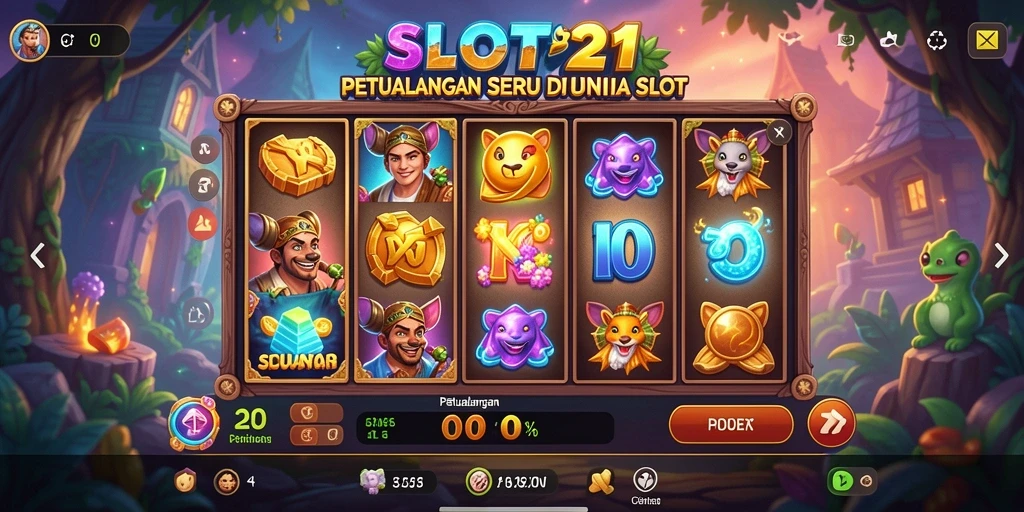 Tampilan antarmuka SLOT21 yang menarik dan interaktif.