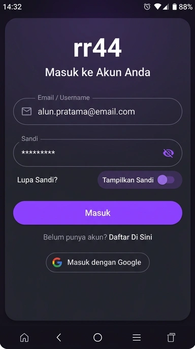 Masuk Akun rr44 untuk Pengguna Android